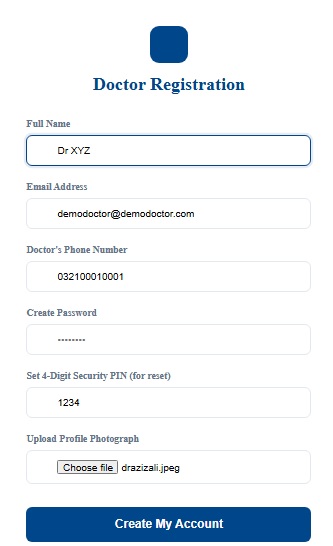 azizsoft.net Homeopathic Repertory+Homeopathic Materia Medica  :: How to Create Doctor Profile
